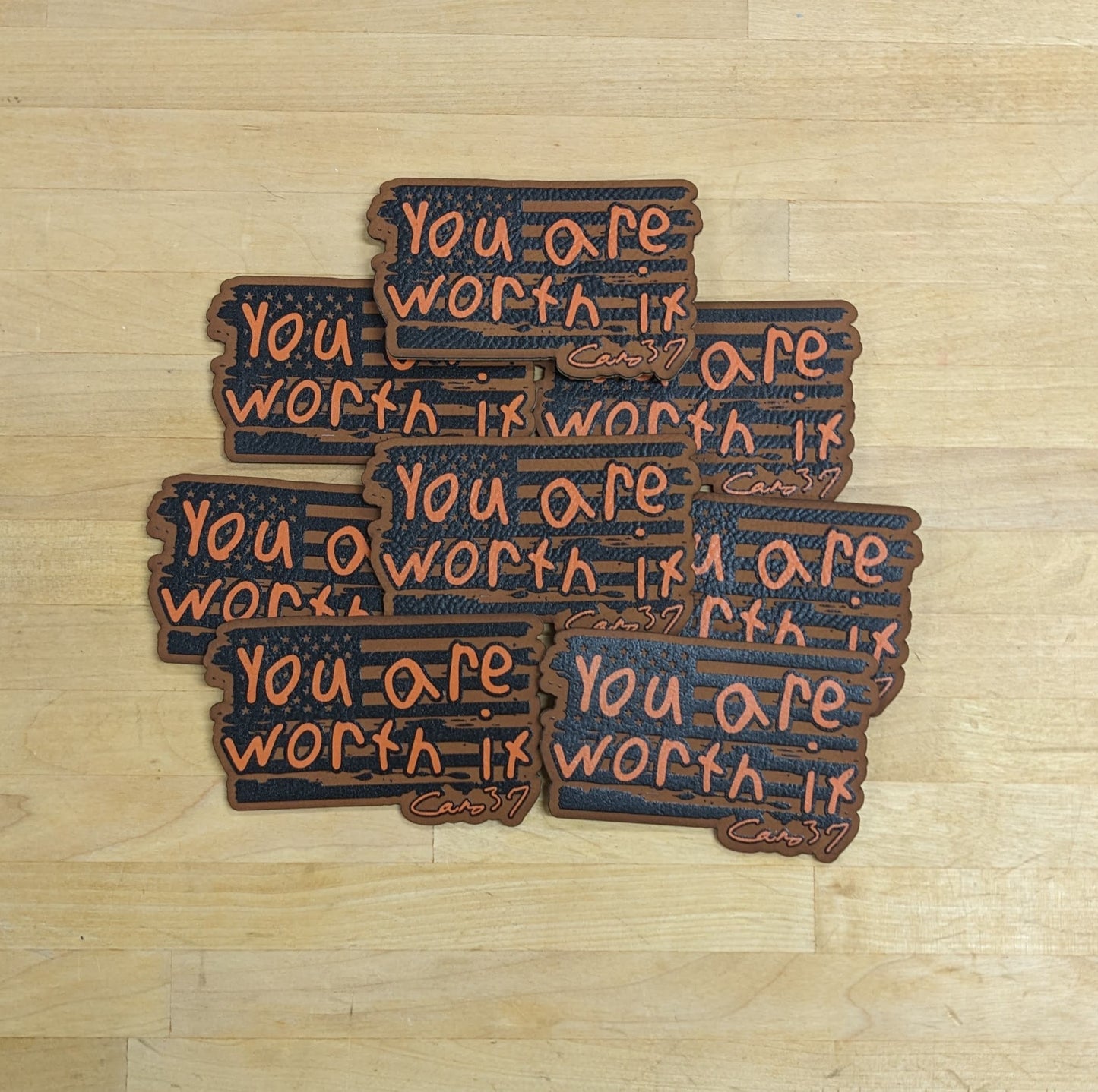 Custom Color UV Printed Heritage Leatherette Patches